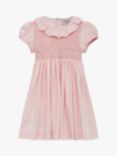 Trotters Willow Baby Hand Smocked Bodice Dress, Peach