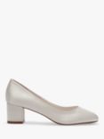 Rainbow Club Serenity Block Heel Court Shoes, Ivory Satin