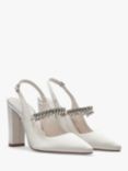 Rainbow Club Freya Sparkling Slingback Court Shoes, Ivory Satin