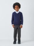 John Lewis ANYDAY Boys' Adjustable Waist Slim Fit School Trousers, Pack of 2