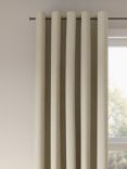John Lewis ANYDAY Cord Pair Lined Eyelet Curtains, Putty