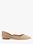 L.K.Bennett Iris Leather Pointed Toe Flats, Beige