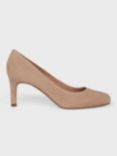 Hobbs Lizzie Suede Stiletto Heel Court Shoes, Oyster