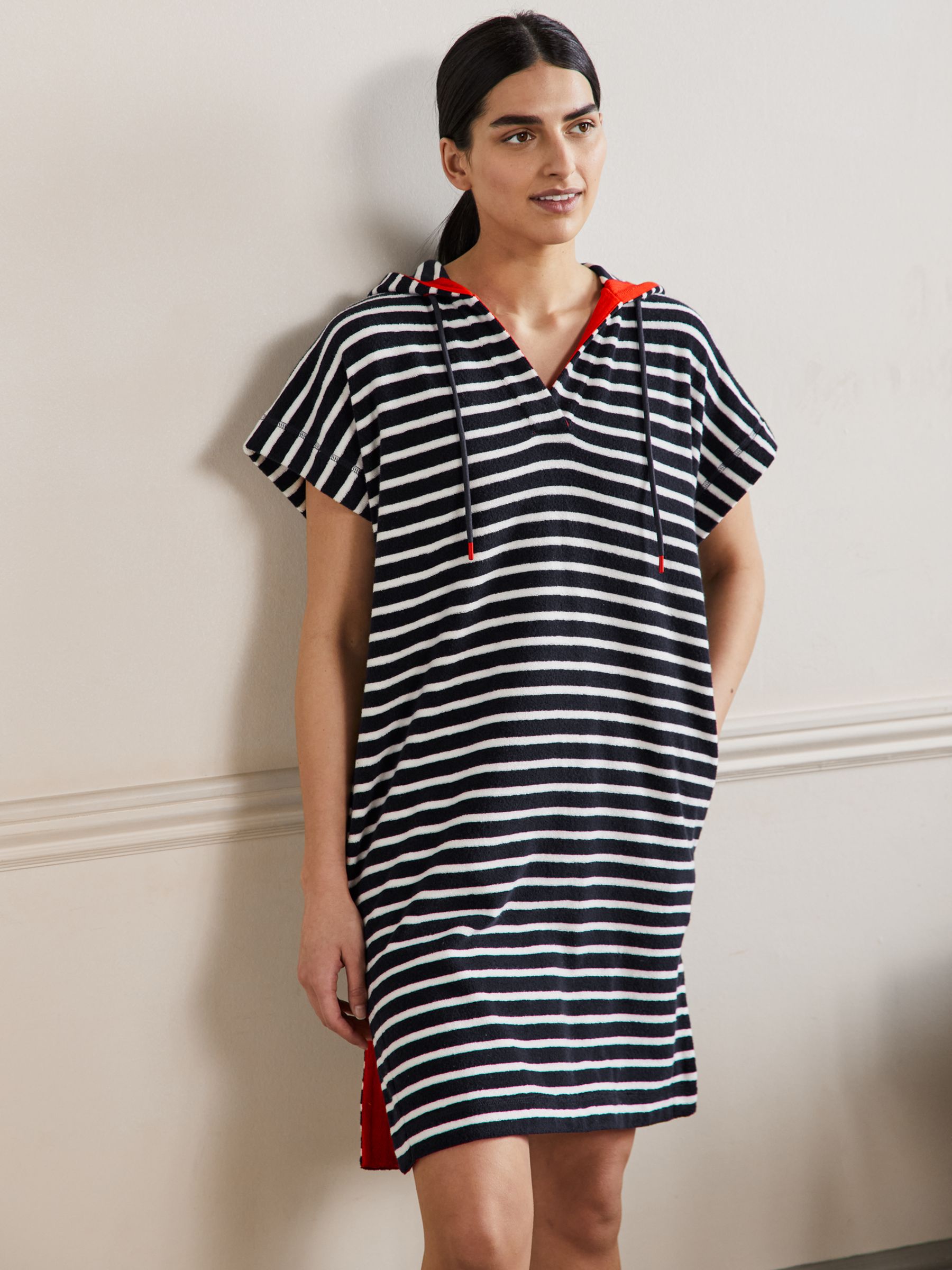 Boden Erica Stripe Hooded Towelling ...