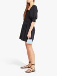 kourt Calypso Smocked Bodice Mini Dress, Black