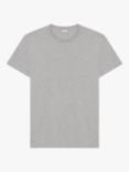 SPOKE Cotton Slim Fit Crew Neck T-Shirt, Grey Marl