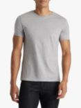 SPOKE Cotton Straight Fit Crew Neck T-Shirt, Grey Marl