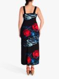 chesca Abstract Print Sleeveless Maxi Dress, Black/Multi, Black/Multi