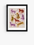 EAST END PRINTS Cat Coquillette 'Pink Yellow Tigers' Framed Print
