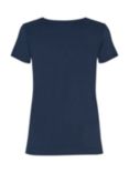 MOS MOSH Arden Organic Cotton V Neck T-Shirt, Navy