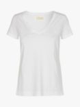 MOS MOSH Arden Organic Cotton V Neck T-Shirt, White
