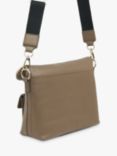 Whistles Vida Leather Cross Body Bag, Khaki