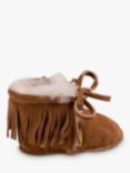 Just Sheepskin Baby Bailey Sheepskin Booties, Chesnut