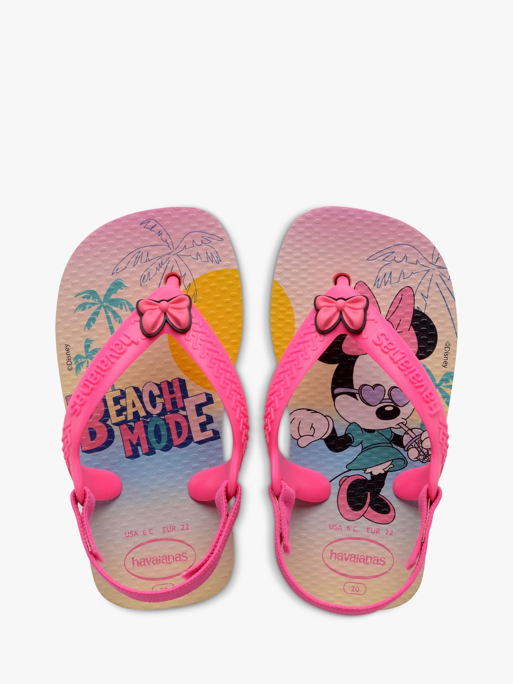 Disney New Childrens Girls Minnie Mouse Flip Flops 