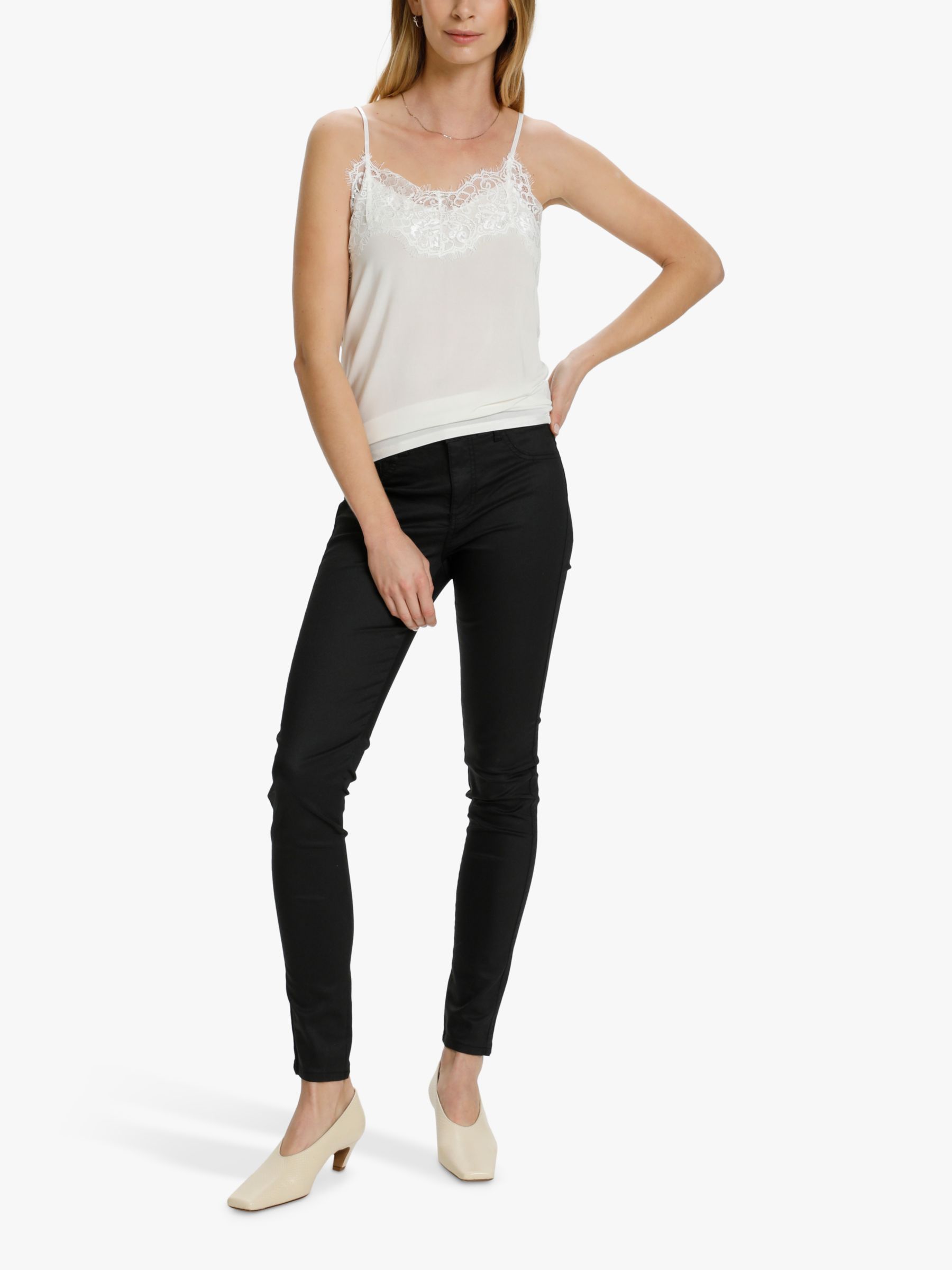 Soaked In Luxury Clara Lace Trim Camisole, Broken White at John Lewis &  Partners