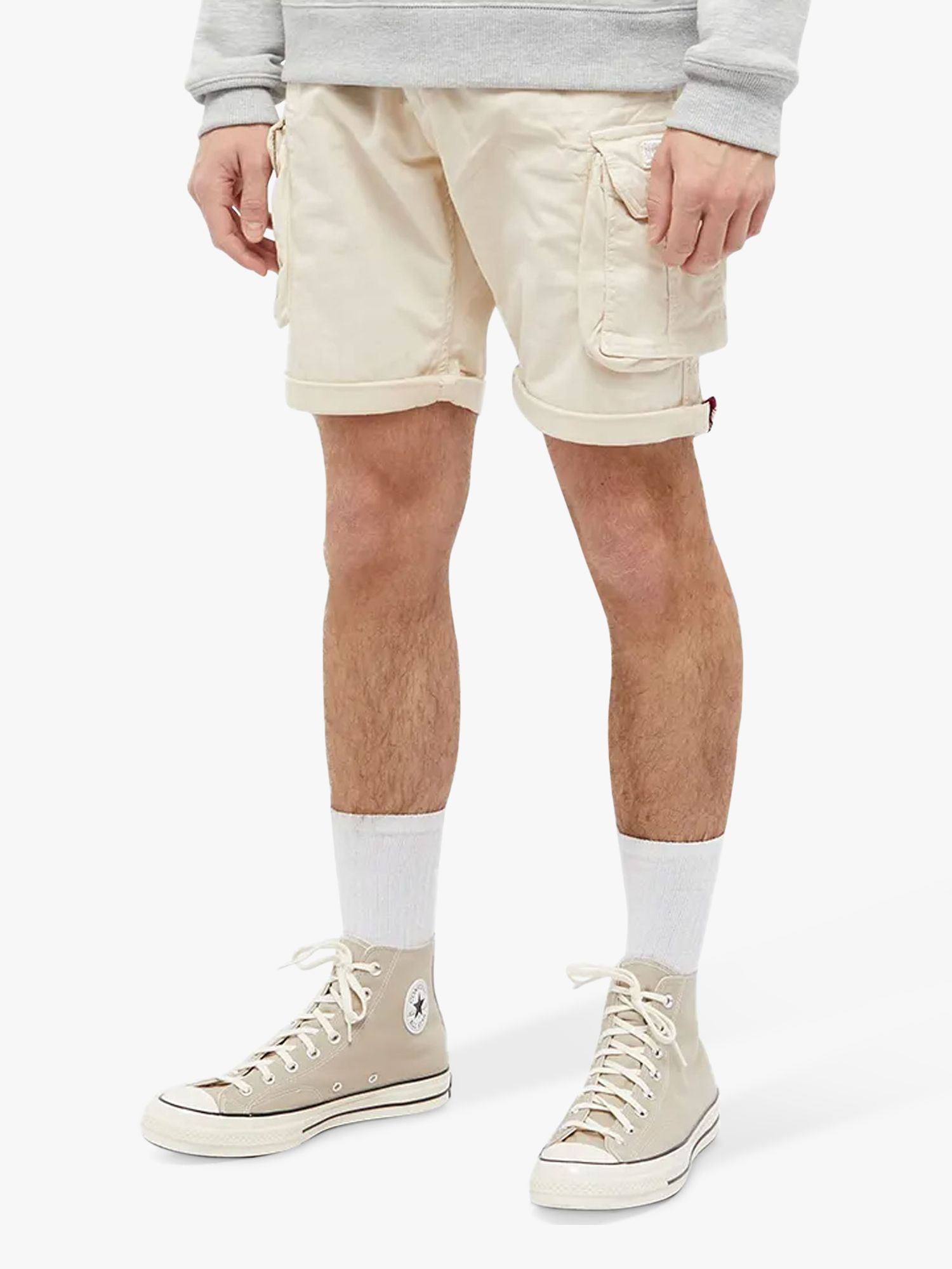 Alpha Industries Crew Cargo Shorts, 578 Jet Stream White at John Lewis &  Partners