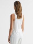 Reiss Riley Silk Front Vest Top, White