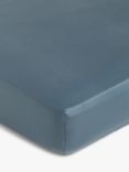 John Lewis Soft & Silky Specialist Temperature Balancing 400 Thread Count Cotton Fitted Sheet, Loch Blue