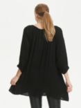 KAFFE Amber 3/4 Sleeve Tunic Top, Deep Black