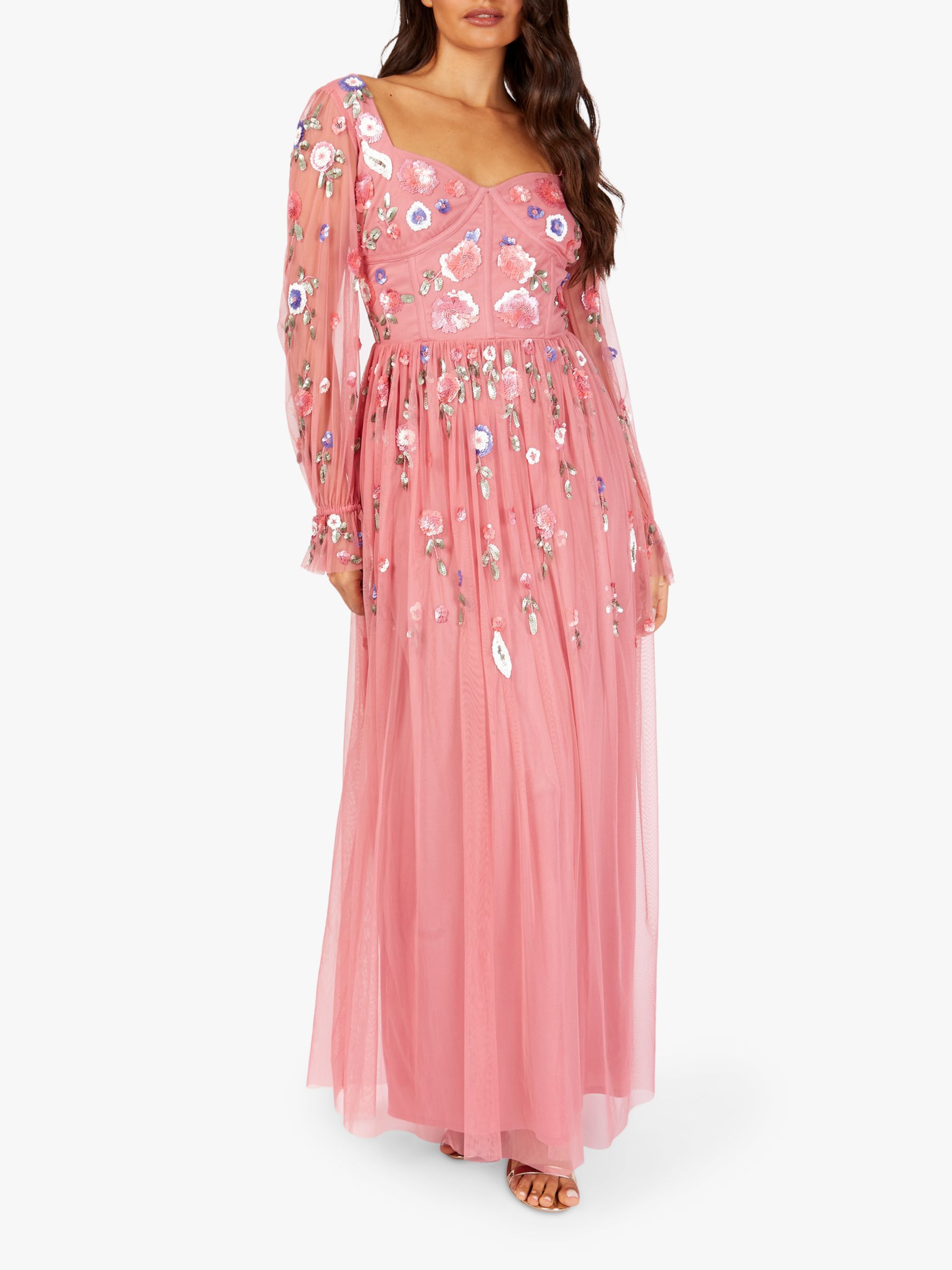 pink embellished dress