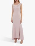 Gina Bacconi Westly Floral Bead Detail Satin Maxi Dress, Pink, Pink