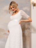 Tiffany Rose Verona Maternity Floral Lace Wedding Dress, Ivory
