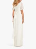 Tiffany Rose Edith Floral Lace Kimono Sleeve Maternity Wedding Dress, Ivory