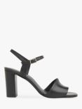 Whistles Lilley Leather Block Heel Sandals, Black