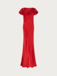 Ghost Ava Satin Maxi Dress, Chilli Red