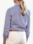 Pure Collection Gingham Cotton Shirt, Blue
