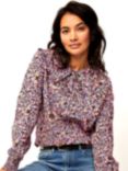 Aspiga Kendall Cotton Ditsy Floral Blouse, Sunset