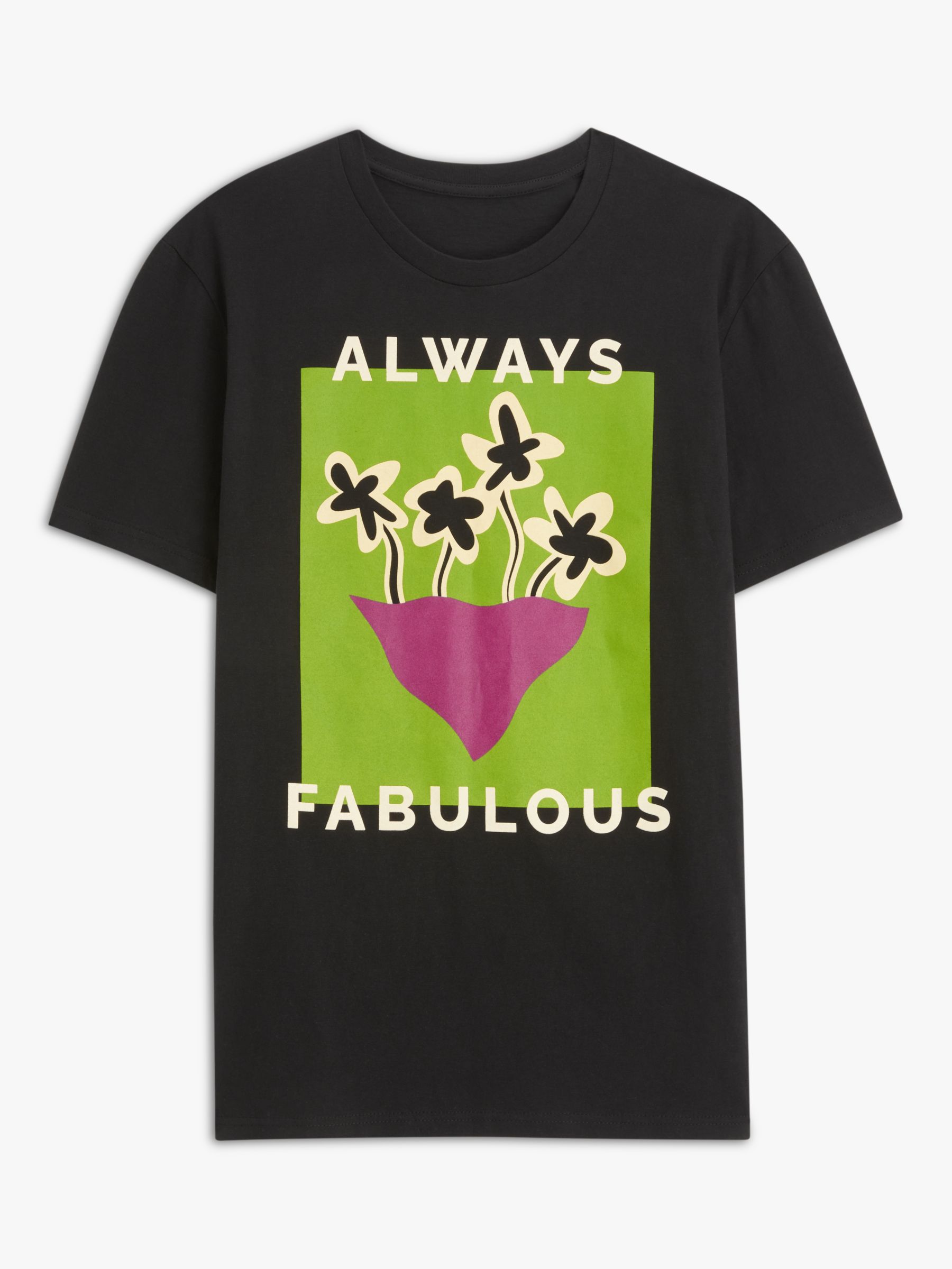 Kemi Telford 'Always Fabulous' Organic Cotton T-Shirt, Black/Multi