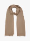 Reiss Heidi Wool and Cashmere Scarf, Biscuit