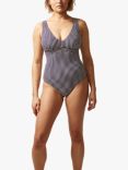 Femilet Murano Underwired Plunge Swimsuit, Dark Stripe