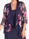 chesca Rose Devoree Print Shrug, Violetta