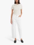 InWear Kiko Stripe Linen Blend Shirt, Black/White