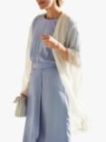 Pure Collection Frill Detail Dress, Light Blue