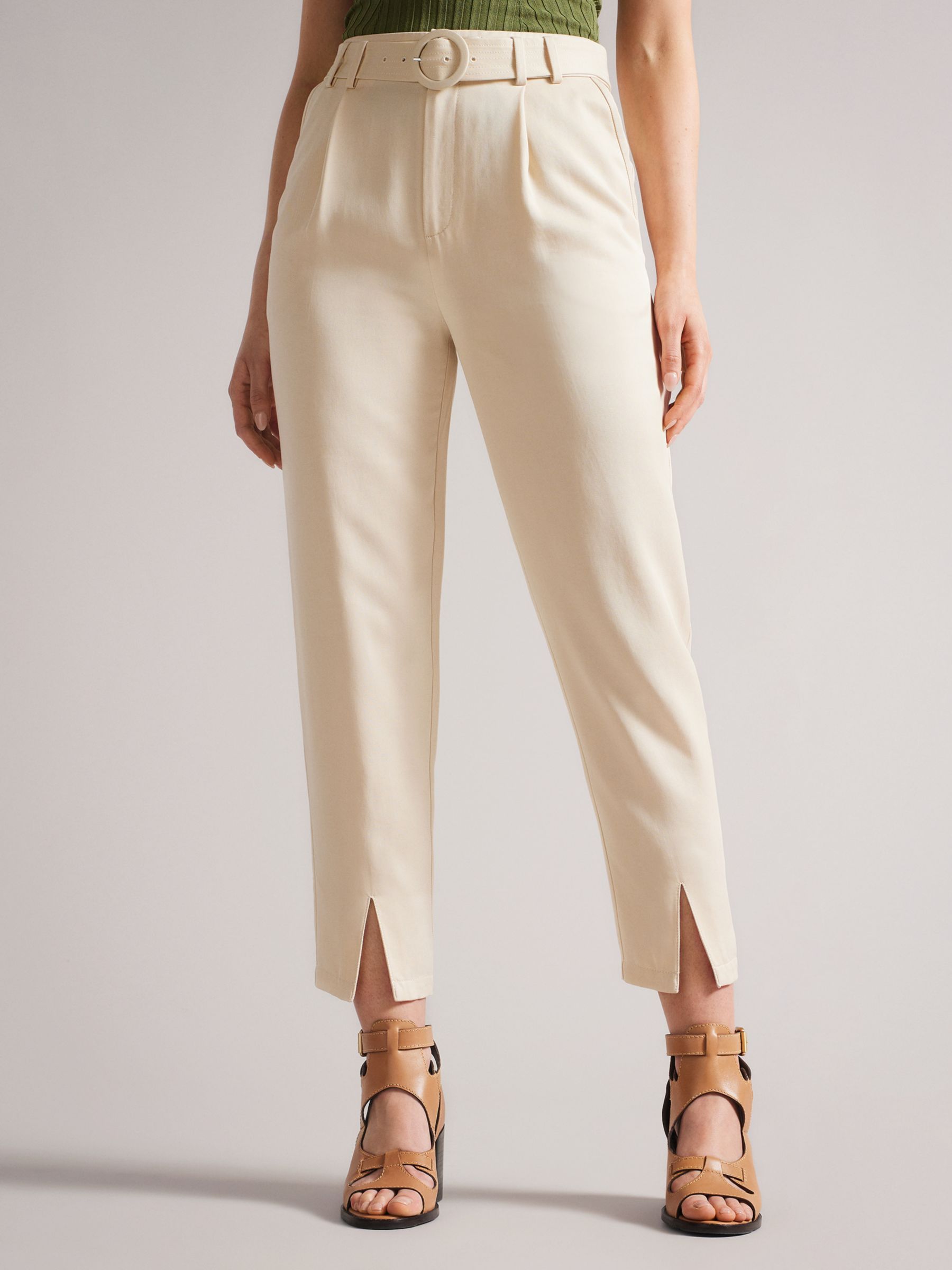 Ted Baker Ninette Belted Trousers, Ivory