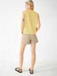 HUSH Clovia Tie Neck Top, Pale Yellow