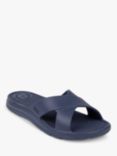 totes SOLBOUNCE Cross Strap Slider Sandals, Navy