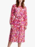 Gina Bacconi Prathia Floral Tie Belt Midi Dress, Pink