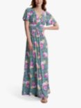 Gina Bacconi Niki Jersey Short Sleeve Maxi Dress, Eau