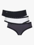 sloggi 24/7 Weekend Hipster Knickers, Pack of 3, Black Combination