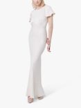 Maids to Measure Eadie Short Sleeve Maxi Dress, Champagne Ivory