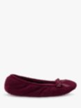 totes Terry Popcorn Ballet Slippers, Burgundy