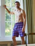 British Boxers Tartan Print Brushed Cotton Pyjama Shorts