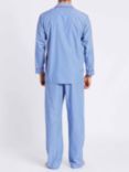 British Boxers Burford Stripe Crisp Cotton Pyjama Set, Blue