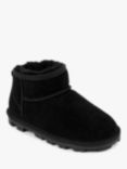 Just Sheepskin Grace Suede Slipper Boots, Black