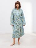 John Lewis + Matthew Williamson Leopard Bath Robe, Green/Pink