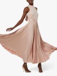 Closet London Bridesmaid Satin Pleated Maxi Dress